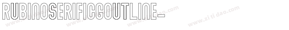 RubinoSerifICGOutline字体转换