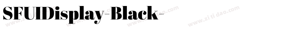 SFUIDisplay-Black字体转换