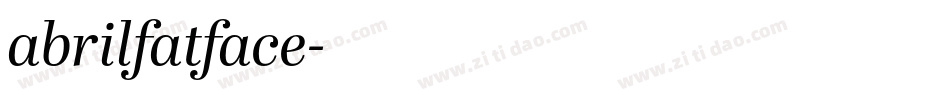 abrilfatface字体转换