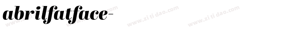 abrilfatface字体转换