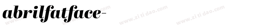 abrilfatface字体转换