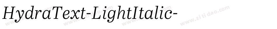 HydraText-LightItalic字体转换