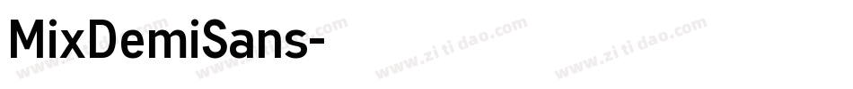 MixDemiSans字体转换 MixDemiSans字体转换