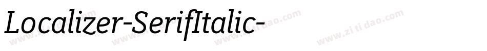 Localizer-SerifItalic字体转换
