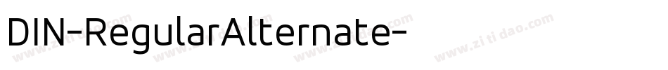 DIN-RegularAlternate字体转换