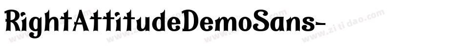 RightAttitudeDemoSans字体转换