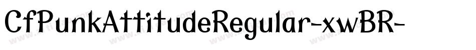 CfPunkAttitudeRegular-xwBR字体转换