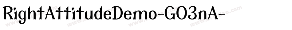 RightAttitudeDemo-GO3nA字体转换