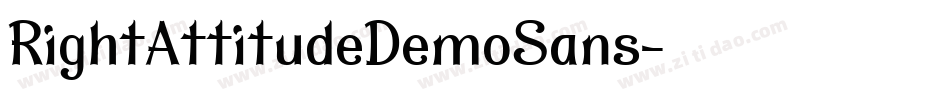 RightAttitudeDemoSans字体转换