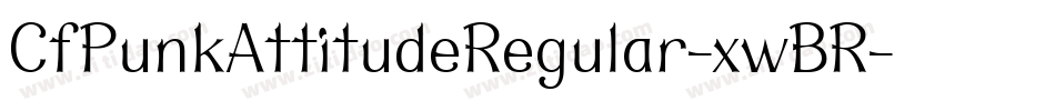 CfPunkAttitudeRegular-xwBR字体转换
