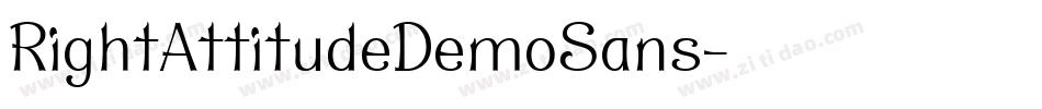 RightAttitudeDemoSans字体转换