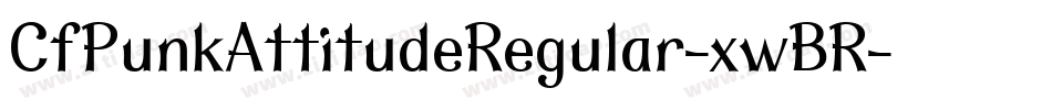 CfPunkAttitudeRegular-xwBR字体转换