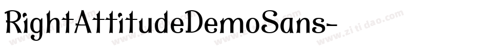 RightAttitudeDemoSans字体转换
