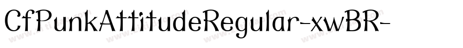 CfPunkAttitudeRegular-xwBR字体转换