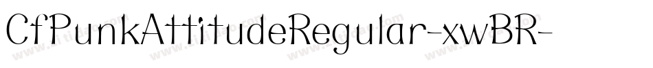 CfPunkAttitudeRegular-xwBR字体转换