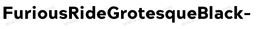 FuriousRideGrotesqueBlack字体转换