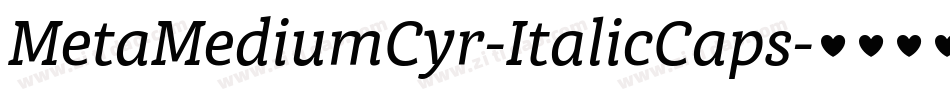 MetaMediumCyr-ItalicCaps字体转换