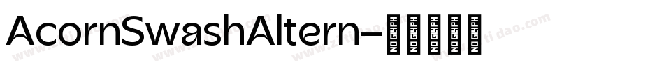 AcornSwashAltern字体转换