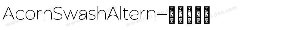 AcornSwashAltern字体转换