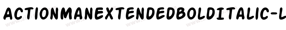 ActionManExtendedBoldItalic-l4EX字体转换
