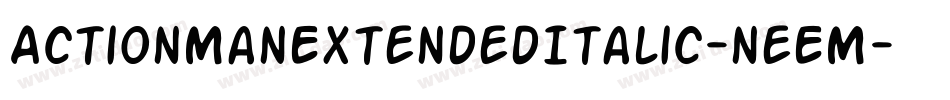 ActionManExtendedItalic-neEM字体转换