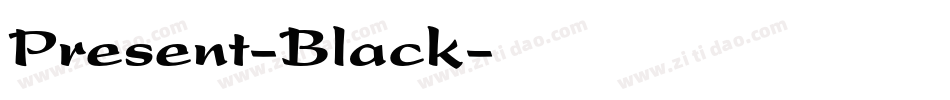 Present-Black字体转换