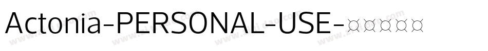 Actonia-PERSONAL-USE字体转换