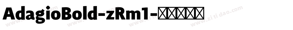 AdagioBold-zRm1字体转换