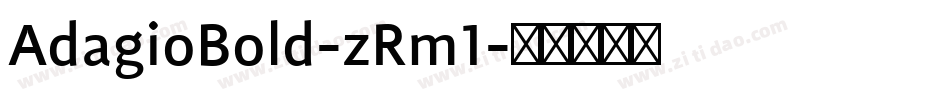 AdagioBold-zRm1字体转换