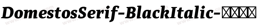 DomestosSerif-BlackItalic字体转换