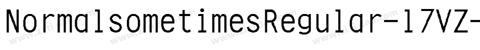 NormalsometimesRegular-l7VZ字体转换