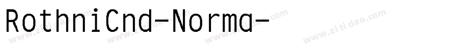 RothniCnd-Norma字体转换