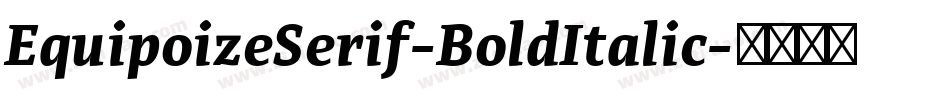 EquipoizeSerif-BoldItalic字体转换