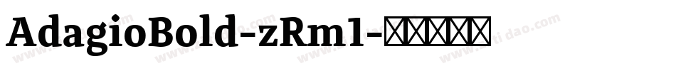 AdagioBold-zRm1字体转换