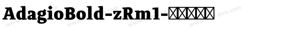 AdagioBold-zRm1字体转换