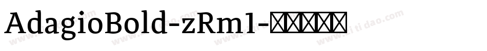 AdagioBold-zRm1字体转换