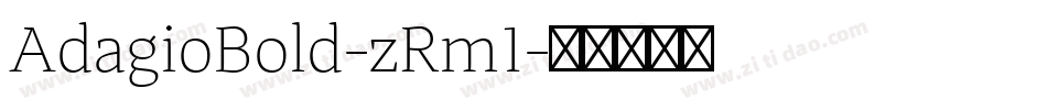 AdagioBold-zRm1字体转换