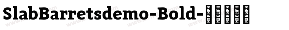SlabBarretsdemo-Bold字体转换