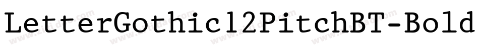 LetterGothic12PitchBT-Bold字体转换