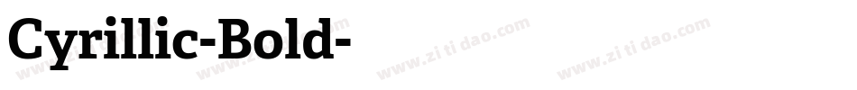 Cyrillic-Bold字体转换