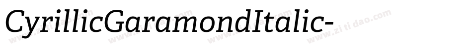 CyrillicGaramondItalic字体转换