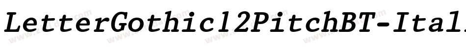LetterGothic12PitchBT-Italic字体转换