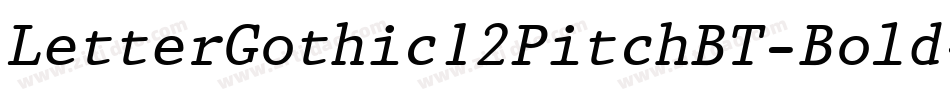 LetterGothic12PitchBT-Bold字体转换