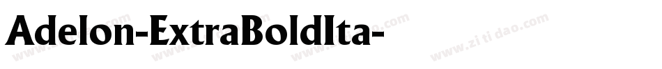 Adelon-ExtraBoldIta字体转换