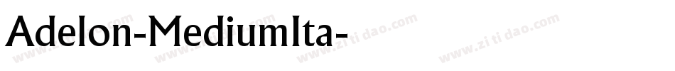 Adelon-MediumIta字体转换
