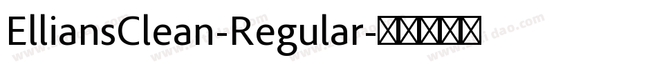 ElliansClean-Regular字体转换