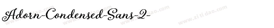 Adorn-Condensed-Sans-2字体转换