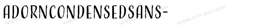 AdornCondensedSans字体转换
