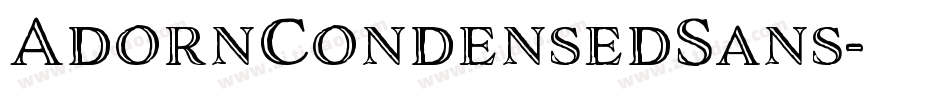 AdornCondensedSans字体转换