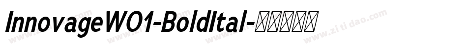 InnovageW01-BoldItal字体转换